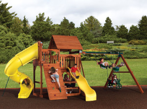 Wooden Playset with Turbo Slide