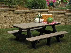 Rectangle Outdoor Picnic Table