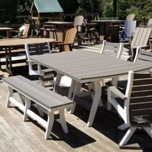 Berlin Gardens Dining Sets are available in a wide variety of options including chairs, tables and colors.  Plus, dining, counter and bar heights.